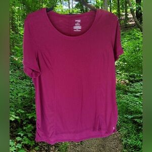 Danskin Now 2X Cranberry Crew Neck Tunic Plus